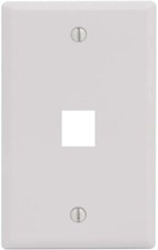 ICC Classic Faceplate with 1 Port for EZ/HD Style in Single Gang, White picture