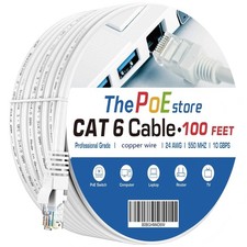 Cat 6 Ethernet Cable 100 ft, White picture