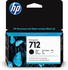 Hp 712 Black Ink Cartridge 38Ml Permanent Water Resistant For Designjet Printers picture