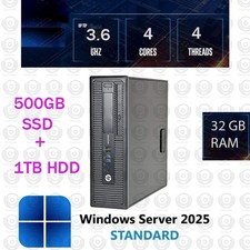 HP elite QUAD CORE 32GB RAM 500GB SSD + 1TB Windows server 2025 Standard picture