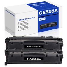 2 PK Black CE505A Toner Cartridge for HP 05A LaserJet P2030 P2035n P2055dn P2050 picture