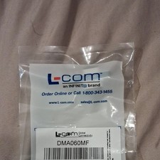 L-com DB9 Female to DB9 Male Null Modem Adapter Blue Silver DMA060MF picture
