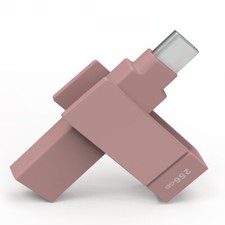 iXflash 256 GB Backup Flash Drive USB A & USB C for iPhone iPad & Computer Pink picture