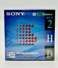 NEW Sony 2HD Floppy Diskettes Disk IBM Formatted 1.44 MB 3.5 Inch 10-Pack SEALED picture