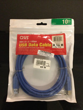 QVS USB 3.0/3.1   5Gbps data cable 10 feet/ 3 meter A to B application Brand new picture