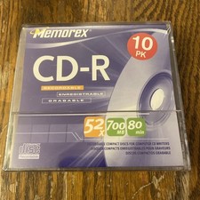 Memorex 10PK CD-R 52X 700MB 80min 10 pack CD-R Discs w/Paper Sleeves picture