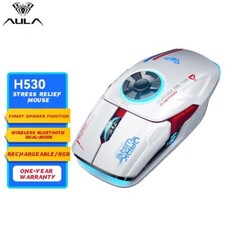 Dual-Mode Wireless Gaming Mouse H530-RGB Lighting, Fidget Spinner Function White picture
