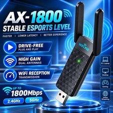 WiFi 6 USB Adapter AX1800 5G/2.4G Dual Band Wireless Network Card Windows 10 11 picture