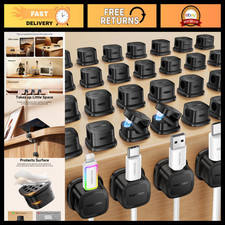30-Pack Magnetic Cable Clips - Adjustable Cord Organizer for Home & Office picture