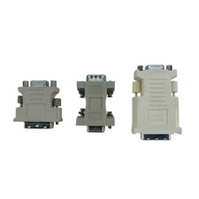 DVI & VGA Video Adapters DVI Male Female to VGA Female DVI-D Couplers Lot of 3 picture