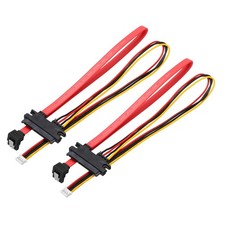 40cm PH2.0 4 Pin to SATA 7+15 Pin Power Cable, 2 Pack 90 Degree SATA Right Angle picture