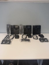 Lot of 3 Polycom Plantronics VVX 250 VoIP Black Business Office Desk Phone READ picture