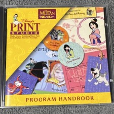 Disneys Print Studio Mulan PC CD-ROM Retro Computer Software Windows 95 98 1998 picture
