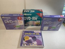 Memorex DVD-RW 4.7gb 120min + Verbatim 8.5gb 240min Total 16 disc New In Pack picture