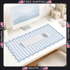 Desk Mat 31.5 x 15.8 inches Scalloped Edge Mouse Pad for Office & Gaming picture