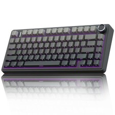 Wireless Mechanical Keyboard,75% Hot Swappable Custom Keyboard with Knob,RGB Bac picture