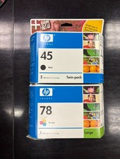 HP 45 Black Twin Pack + HP 78 Tri-Color Large Ink Expired NEW Fast Ship - 3 pack picture
