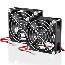2 Pack 80Mm X 80Mm X 25Mm 12V DC Brushless Cooling Fan 2Pin picture