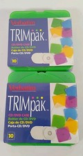 20 New Vintage Sealed Multi-Color CD/DVD Empty Storage Cases - Verbatim Trim Pak picture
