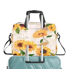 Vintage Flowers Sunflowers Laptop Bag Sleeve Case for Men Florals Leaves Brie... picture