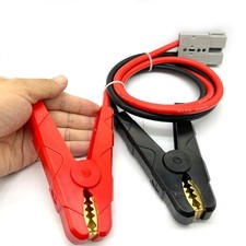 50A Anderson Type Plug to Big Alligator Clip Clamps Battery Connector 600W 6AWG picture