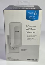 NETGEAR AX1800 WiFi 6 Mesh Extender EAX14 4-Stream Dual-Band Wall-Plug In Box picture