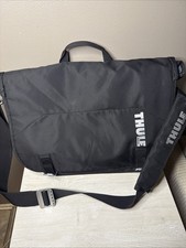 Thule Sweden Laptop Messenger Bag Black Padded Shoulder Crossbody Computer Bag picture