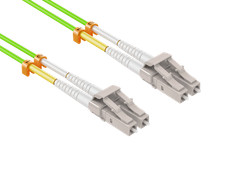 2m OM5 LC to LC Multimode Fiber Patch Cable 50/125 Duplex Lime Green picture