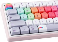 MOA Profile Keycaps 131 Keys Gray Rainbow Candy PBT Custom Keycap Set picture