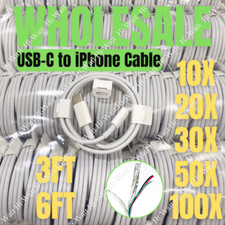 Wholesale Lot USB-C to iPhone Cable PD Fast Charger For Apple 11 12 13 14 Pro XR picture