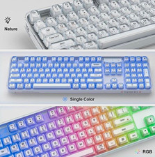 GEEZER MOFII SK-708 Crystal Arc Wireless Ergonomic RGB Keyboard Bluetooth New) picture