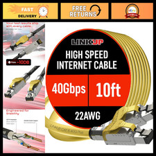 High-Speed Cat 8 Ethernet Cable | Long Internet Cord | RJ45 Connectors | Gaming picture