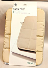 U Brands Laptop Pouch Sleeve Case Beige Fits 13-14 Inch Laptops New with Tags picture