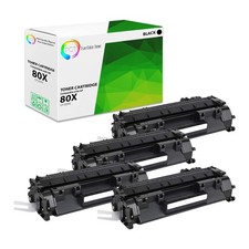 TCT 4 Black CF280X 80X High Yield Toner Cartridges For HP LaserJet Pro 400 m401 picture