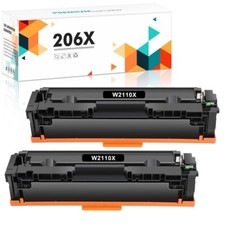 2 PK 206X W2110X BK Toner Compatible With HP LaserJet MFP M283fdw M255dw No Chip picture