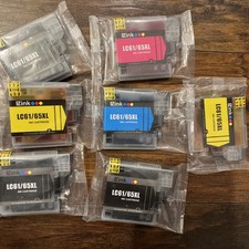 SET of 7 EZink Cartridges LC61/65XL BLACK and CYAN Ink Brother MFC Inkjet picture
