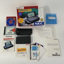 Vtg NEC Windows MobilePro 450 Handheld Personal Computer w Cradle, Box, Manuals picture