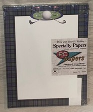* Golf Ball Club Tee Tees Golfer Designer Letter Computer Paper -  100 sheets picture