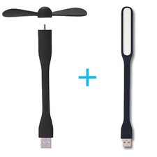 USB Fan Flexible Bendable Cooling Fan and USB LED Light picture