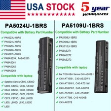 PA5109U-1BRS PA5024U-1BRS Battery For Toshiba Satellite C850 PABAS260 PABAS272 picture