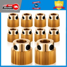 Mudder 10 Pcs Ender 3 Extruder Gear, 40 Teeth Brass Extruder Wheel picture