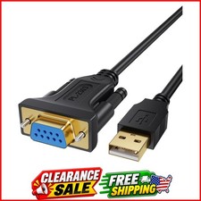 USB to RS232 DB9 Serial Adapter Cable, PL2303 Chipset, 6.6 FT picture