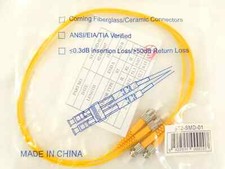 ST ST Fiber Patch Cord ST2-SMD-01 CP Tech Duplex SM 9/125 - 1 Meter - LOT OF 10 picture