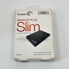 NEW Seagate Backup Plus Slim 1TB Portable HDD USB 3.0 Black STDR1000100 picture