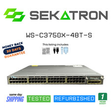 ♻️ Cisco Catalyst WS-C3750X-48T-S 48-Port Gigabit Ethernet Switch w/ 1G Uplink picture