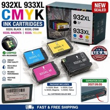 932XL 933XL Ink Cartridges 4PK For HP OfficeJet 6100 6600 6700 7110 7612 picture
