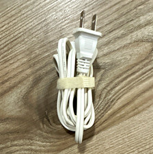 White 2-Prong to 2-Pin AC Power Cable Cord 2-Slot Female Connector  1 m picture