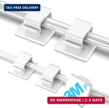 100 PCS Adhesive Cable Clips White (Small & Large), Upgraded Wall Wire Holder fo picture