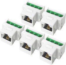 NECABLES 5Pack RJ11 Screw Jack CAT3 Telephone Keystone Jack with Screw Terminal picture