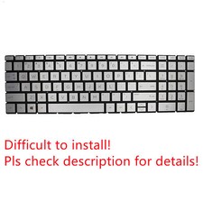 Original US Silver Backlit Keyboard for HP Pavilion 15-cw0064cl Backlight picture